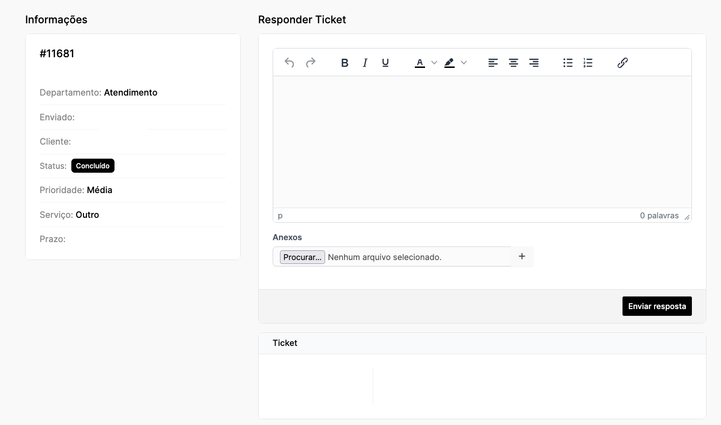Responder Ticket